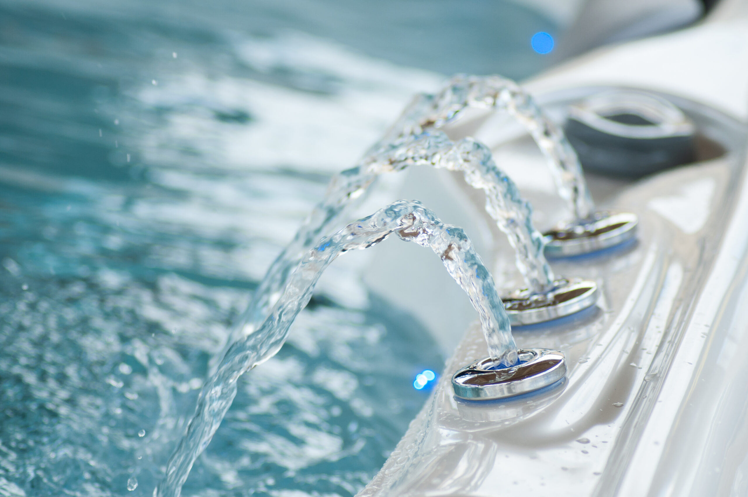 Closeup Of Jet Of Water In Swirl Bath